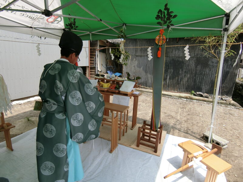 平成３０年６月９日 大安吉日　大和郡山市 城下町にて地鎮祭です。